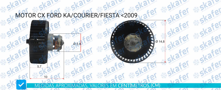 Motor de Ventilação CX Ford Ka / Courier / Fiesta