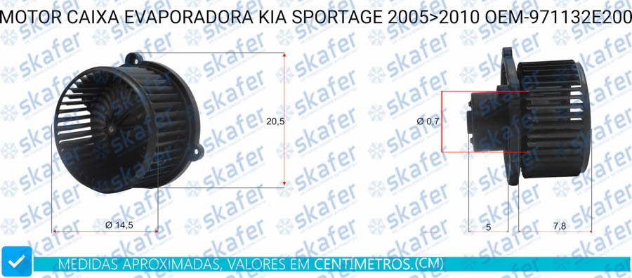 Motor de Ventilação Kia Sportage 2005 / 2010