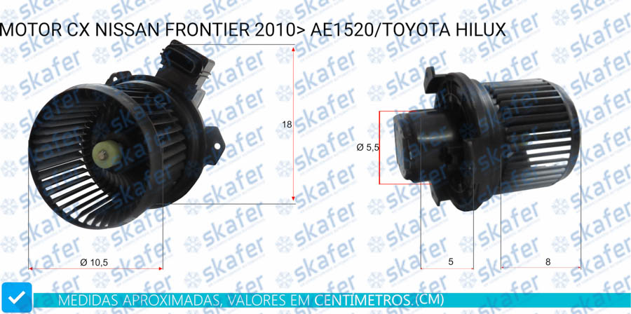Motor de Ventilação Nissan Frontier 2010 / Toyota Hilux