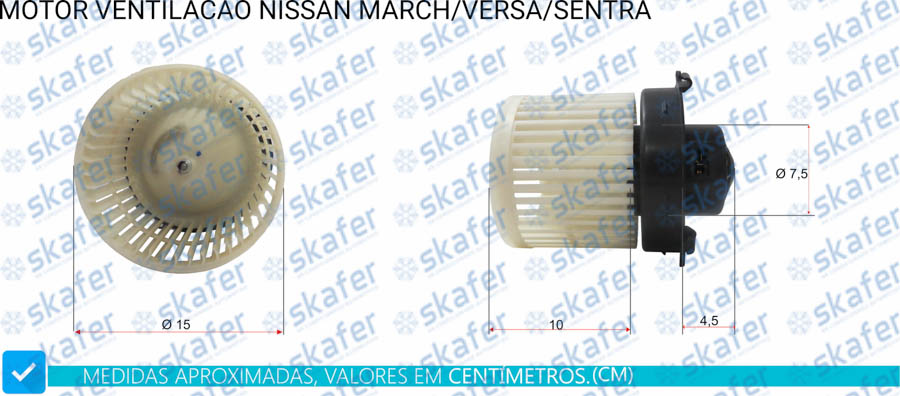 Motor de Ventilação Nissan March / Sentra / Versa