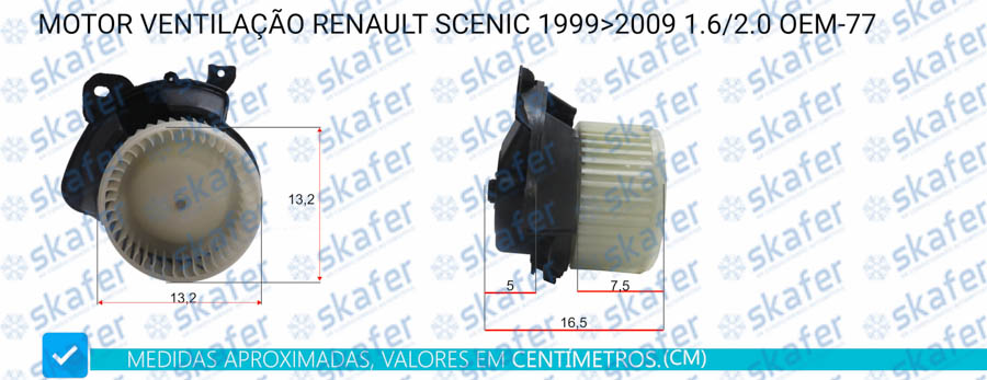 Motor de Ventilação Renault Scenic 1999 > 2009