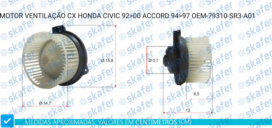Motor Ventilação Honda Civic 92 / Accord 94