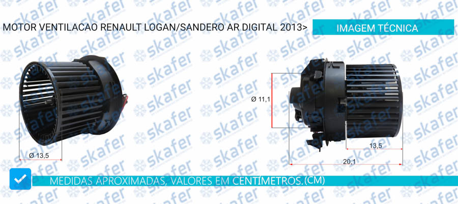 Motor Ventilação Renault Logan / Sandero 2013 > Ar digital