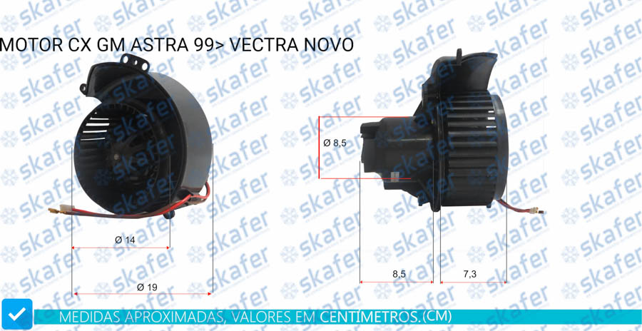 Motor Ventilação GM Astra 99 / Novo Vectra