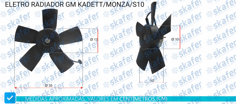 Eletroventilador GM Kadett / Monza / S10