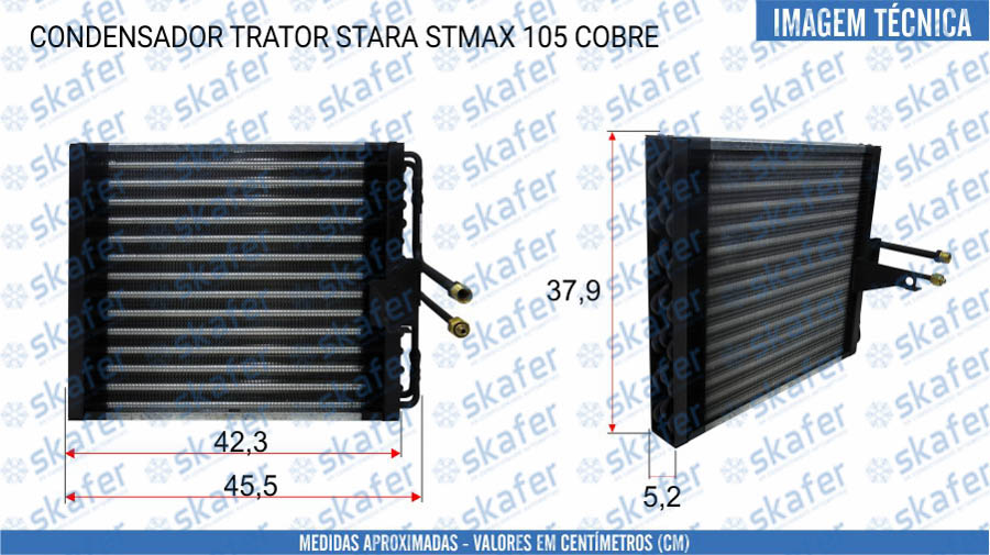 CONDENSADOR STARA TRATOR STMAX 105 COBRE SKAFER