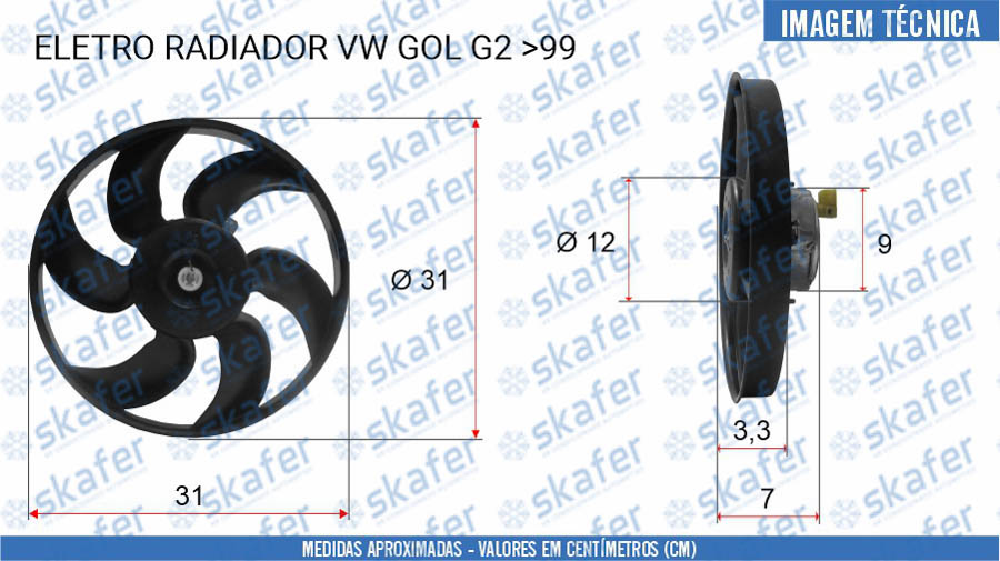 Eletro Radiador Vw Gol G2 99 > Original