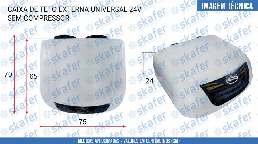 CAIXA DE TETO EXTERNA UNIVERSAL 24V
