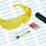 KIT DETECTOR DE VAZAMENTO ÓCULOS LANTERNA CONTRASTE