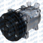 COMPRESSOR DENSO 5H14 8 ORELHAS 12V 2A 130MM SAÍDA PARA CIMA C YN437190-0210RC YN4371900210RC 600028 AC.100.116 AC100116 270861 20-10018 - AM 2010018AM 2112 C005 10021050 100028 3384