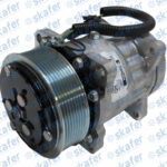 COMPRESSOR SANDEN 5H14 12V 2A SAÍDA TRASEIRA ENGATE 7923s 5031 17004866A
