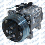 COMPRESSOR SANDEN 7H15 8 ORELHAS 2A 12V SAÍDA FLEX HORIZONTAL ORIGINAL 3767 52151 05664860A