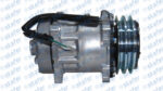 COMPRESSOR SANDEN 7H15 8 ORELHAS 2A 12V SAÍDA FLEX HORIZONTAL ORIGINAL 3767 52151 05664860A - Imagem 4