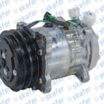 COMPRESSOR MODELO SANDEN 7H15 24V 2A SAÍDA PARA CIMA 3953 YN437190-0301RC YN4371900301RC DENSO