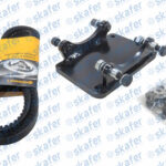 KIT SUPORTE COM CORREIA ESCAVADEIRA HYUNDAI SÉRIE R PARA SANDEN ORELHA