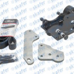 KIT SUPORTE COM CORREIA FORD CARGO 712 814 815 MOTOR CUMMINS MECANICO PARA SANDEN ORELHA