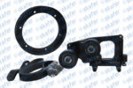 KIT SUPORTE COM CORREIA VOLKSWAGEN CAMINHAO CONSTELLATION MOTOR MAN 4CC 6CC SANDEN ORELHA 8PK
