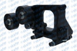 KIT SUPORTE COM CORREIA VOLKSWAGEN CAMINHAO CONSTELLATION MOTOR MAN 4CC 6CC SANDEN ORELHA 8PK - Imagem 3