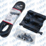KIT SUPORTE COM CORREIA TRATOR LS PARA SANDEN ORELHA CANAL 2A