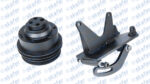 KIT SUPORTE COM CORREIA FORD F1000 ANTIGA MOTOR MWM PARA SANDEN ORELHA - Imagem 2