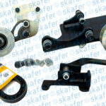 KIT SUPORTE COM CORREIA FORD F1000 92 A 97 MOTOR MWM PARA SANDEN ORELHA