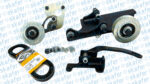 KIT SUPORTE COM CORREIA FORD F1000 92 A 97 MOTOR MWM PARA SANDEN ORELHA