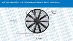 ELETRO UNIVERSAL 15 X 12V ASPIRANTE PERFIL BAIXO 6.000H SPAL - Imagem 5
