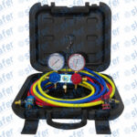 MANÔMETRO R134A R12 COM ENGATES 2 KITS DE MANGUEIRAS 1,9M COM MALETA ROBINAIR