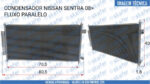 CONDENSADOR NISSAN SENTRA 2008 EM DIANTE 92100ZE80A DA447780-082BRC ORIGINAL DENSO - Imagem 6