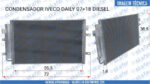 CONDENSADOR IVECO DAILY 2007 2008 2009 2010 2011 2012 2013 2014 2015 2016 2017 2018 DIESEL 5C907300C BC4477400310RC ORIGINAL DENSO - Imagem 7