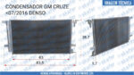 CONDENSADOR GM CHEVROLET CRUZE ATE 07 DE 2016 13267649 ORIGINAL DENSO - Imagem 6