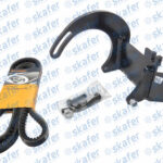 KIT SUPORTE COM CORREIA VALTRA BM100 BM110 BM125 MOTOR 4CC PARA SANDEN ORELHA