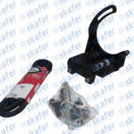 KIT SUPORTE COM CORREIA SCANIA CAMINHÃO 112 113 SANDEN ORELHA CANAL A