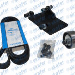 KIT SUPORTE COM CORREIA FORD F250 F350 MOTOR MWM SANDEN 5H14 7H15 POLIA 6PK