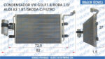 CONDENSADOR VOLKSWAGEN GOLF 1.8 BORA 2.0 AUDI A3 1.8T SKODA COM FILTRO T150820413D CF10032 ORIGINAL DELPHI - Imagem 5