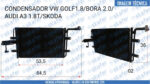 CONDENSADOR VOLKSWAGEN GOLF 1.8 BORA 2.0 AUDI A3 1.8T SKODA T150820413D CF10032 - Imagem 7