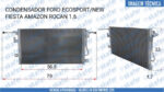 CONDENSADOR FORD ECOSPORT NEW FIESTA AMAZON ROCAN 1.6 2S6H19710AA - Imagem 6