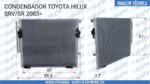 CONDENSADOR TOYOTA HILUX SRV SR 2003 EM DIANTE BC447710-9882RC - Imagem 6