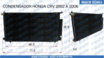 CONDENSADOR HONDA CRV 2002 2003 2004 2005 2006 80110S9A013 - Imagem 6