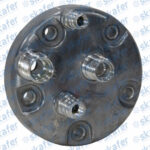 TAMPA TRASEIRA COMPRESSOR 5H14 SAÍDA PARA TRÁS COM ENGATES PARA MANÔMETRO