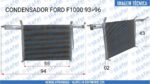 CONDENSADOR FORD F1000 1993 1994 1995 1996 - Imagem 7