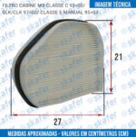 FILTRO CABINE MERCEDES BENZ C 1993 ATÉ 2000 SLK CLK 1997 ATÉ 2000 CLASSE E MANUAL 1995 ATÉ 2003 - Imagem 2