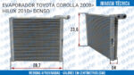 EVAPORADOR TOYOTA COROLLA ETIOS HILUX RAV4 SW4 8850102250 885010D180 BC446600-9971RC ORIGINAL DENSO - Imagem 6