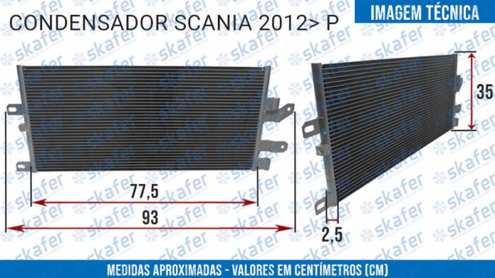 CONDENSADOR SCANIA CAMINHÃO 2012 EM DIANTE 2014389