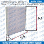 FILTRO CABINE GM CHEVROLET CRUZE COBALT 2011 EM DIANTE SONIC SPIN 2012 EM DIANTE - Imagem 2