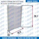 FILTRO CABINE GM CHEVROLET VOLVO ASTRA NACIONAL 1999 EM DIANTE VECTRA 2006 EM DIANTE X60 - Imagem 2