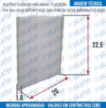 FILTRO CABINE HYUNDAI KIA TUCSON V4 HB20 IX35 SPORTAGE - Imagem 2