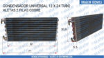 CONDENSADOR UNIVERSAL 12 X 24 TUBO ALETAS 2 FILAS 1169935 SKAFER - Imagem 6