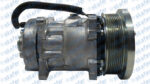 COMPRESSOR 7H15 ORELHAS 8PK CATERPILLAR TAMPA FLEX HORIZONTAL ORIGINAL SANDEN - Imagem 4