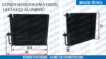 CONDENSADOR UNIVERSAL 14 X 16 X 22 ALUMINIO - Imagem 6
